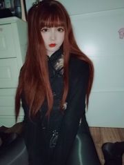 [COS福利] 二次元美女古川kagura - 亮絲黑旗袍