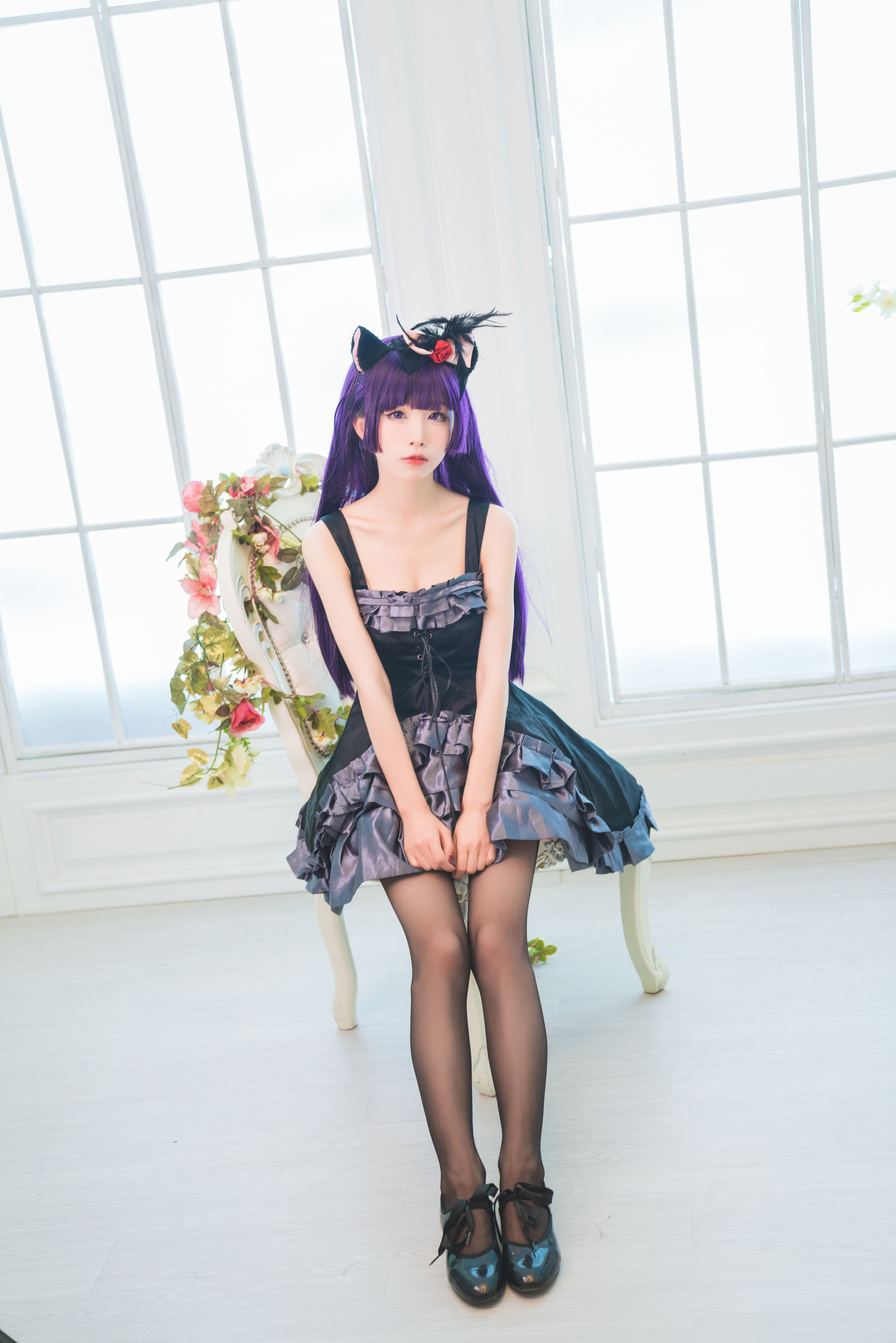 [COS Welfare] Anime blogger Shui Miao aqua - black cat Page 1 No.bca556