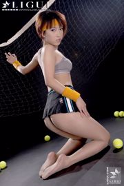 Model Meimei "Badminton Beauty Silk Foot Show" collectie boven, midden en onder [丽 柜 LiGui] Mooie benen en jade voeten foto foto