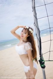 Huang Xinyuan "Lace Swimsuit + High Fork + Milk Breast" [MiStar] Vol.023