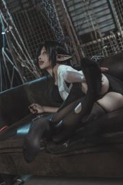 [Net Red COSER Photo]애니 블로거 Stupid Momo - Black Beast Queen OL 유니폼